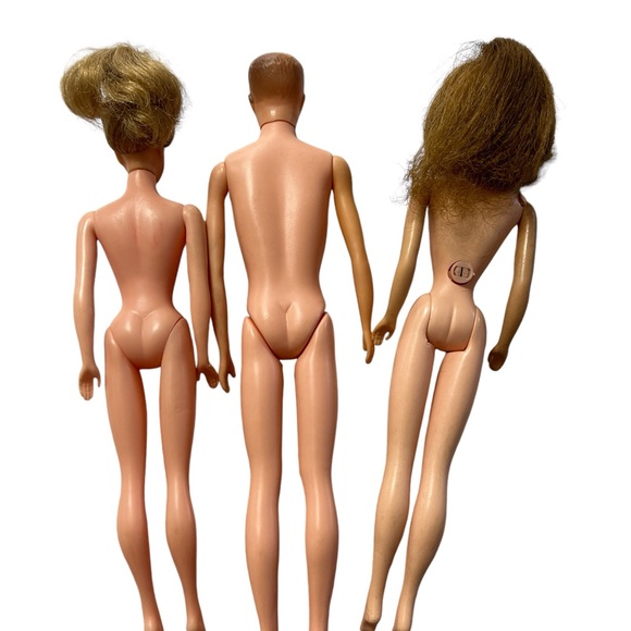 Vintage Unknown Brand Barbie Ken Like Dolls 3 Piece Lot GUC - Picture 5 of 16